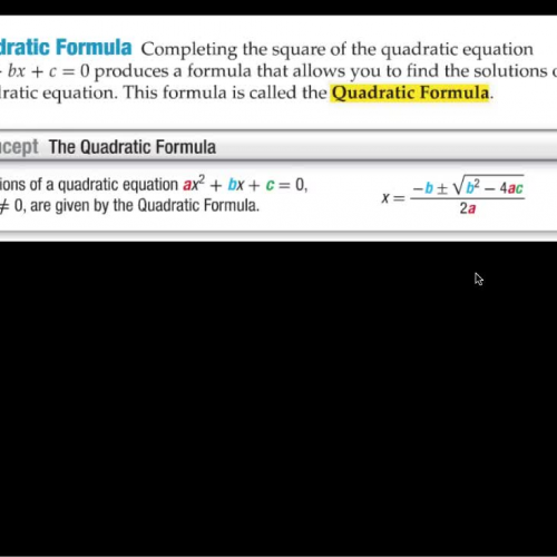 M2 Quadratic Formula