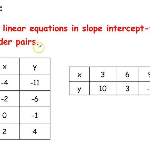 11-3C Writing Linear Eq from a Table