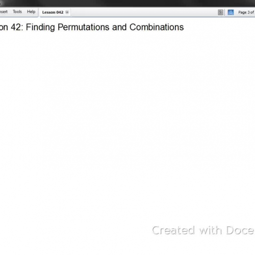 Algebra II Lesson 042