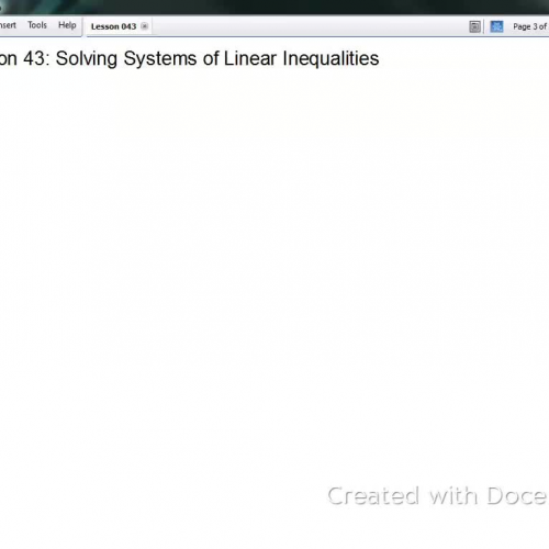 Algebra II Lesson 043