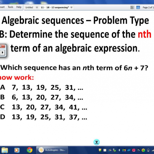 Sequencing and the nth term