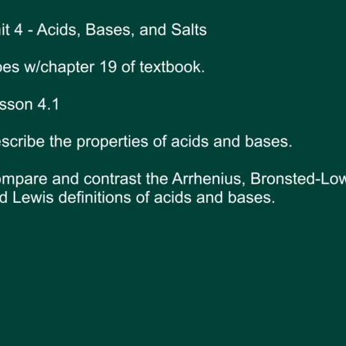 Advchem 4.1 Acids and Bases