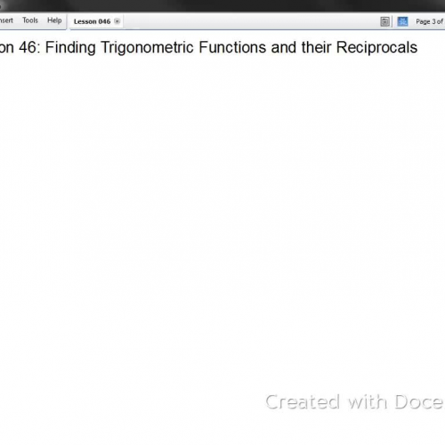 Algebra II Lesson 046