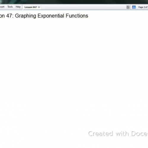 Algebra II Lesson 047