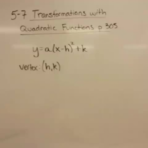 HLWW Algebra 2: lesson 5-7