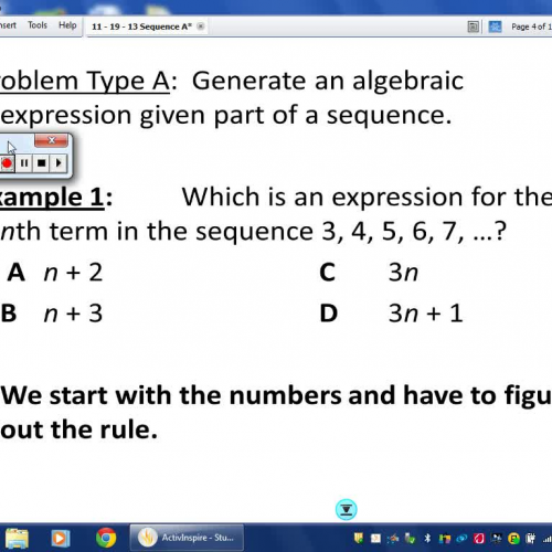 11 - 19 - 13 Sequence A