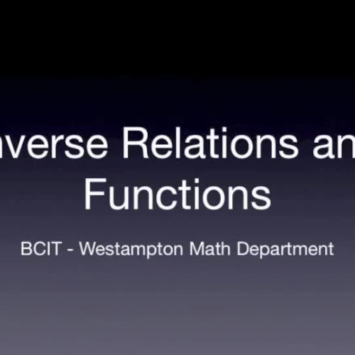 Inverse Relations and Functions