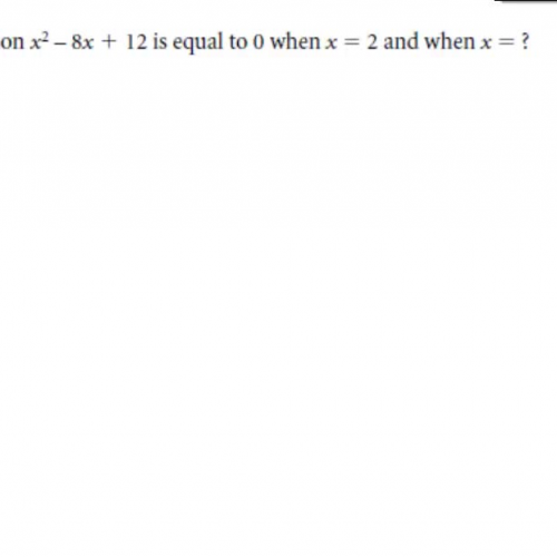 Solving a quadratic equation Wednesday CC 201