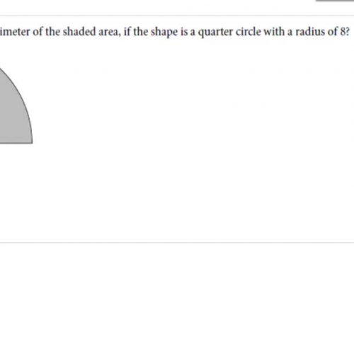 Perimeter of a quarter circle