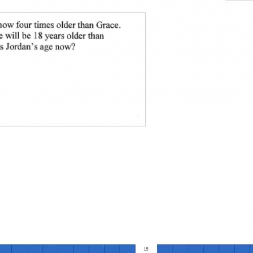 Algebraic expressions with ages