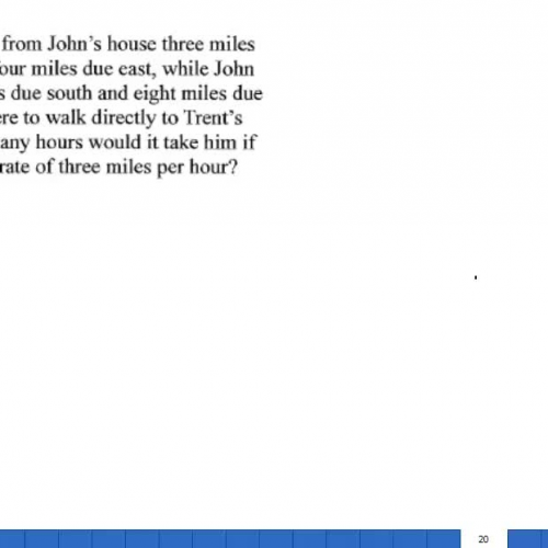 Right triangles and distances