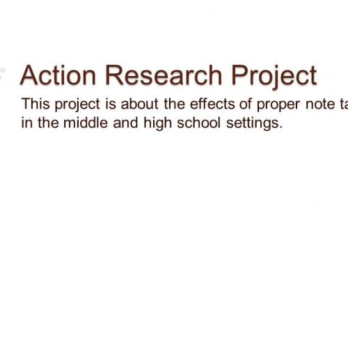 Action Research Project  - Note Taking