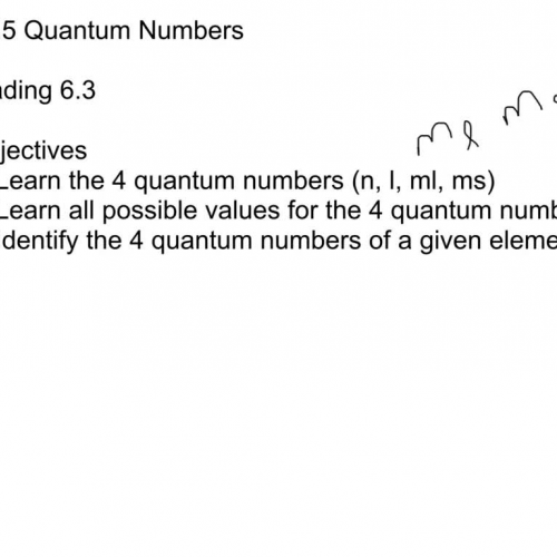 Chem 3b.5 quantum numbers