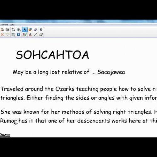 SOHCAHTOA Trig Ratios Side Lengths 1