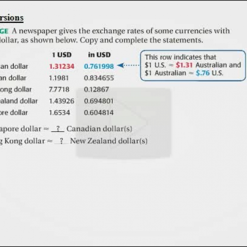 1.1 converting dollars