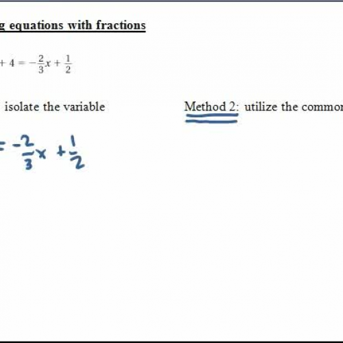 1.3 solving eq with fractions