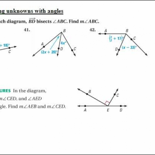 1.4 Finding unknowns with angles 001