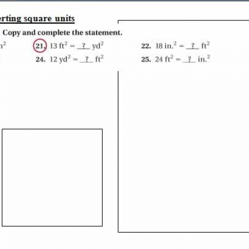1.7 Converting sq units 0