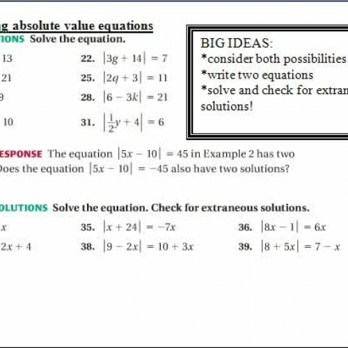 1.7 solving abs. value eq.