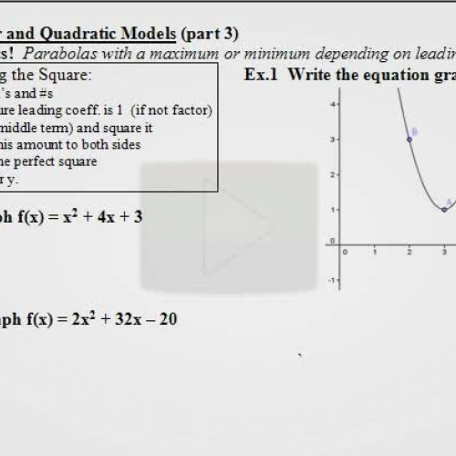 2.1  part 3 completing the square