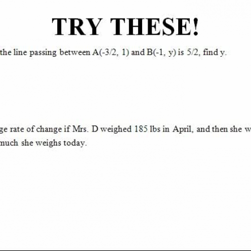 2.2  Examples of slope and rate of change