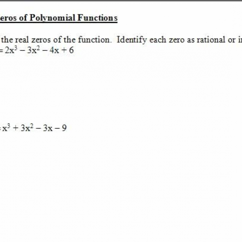 2.4 finding rational and irrational zeros1