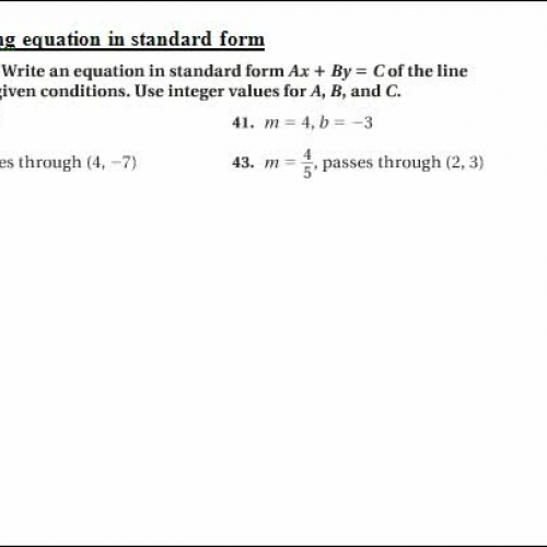 2.4 Writing eq in standard form