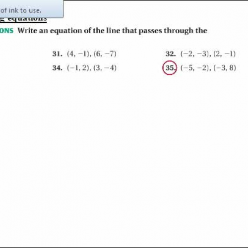 2.4 Writing eq of line pt.slope and slopeint
