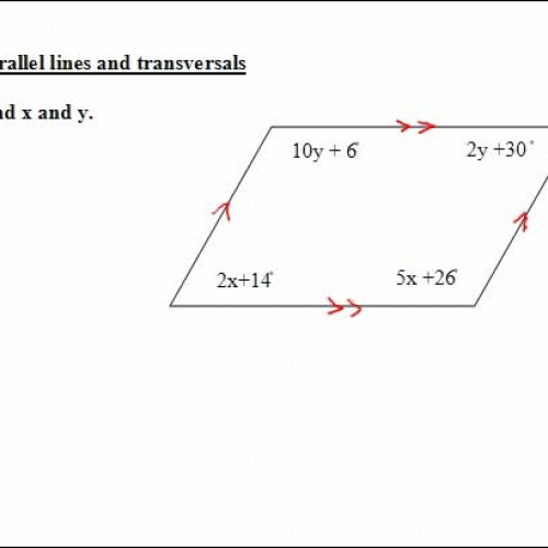 3.2  finding x y parallelogram