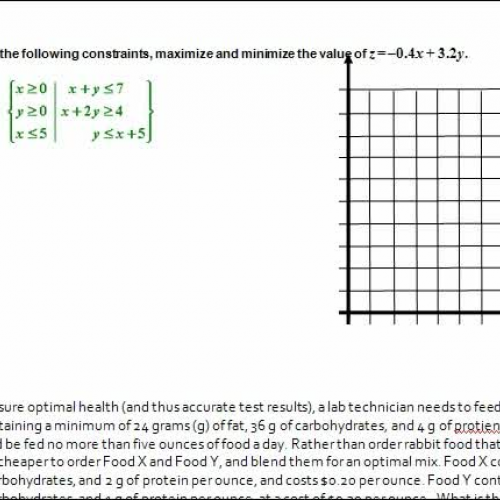 3.3 Finding maximum minimum for linear prog