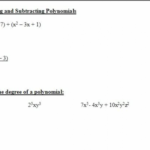9.1 adding and subtracting poly