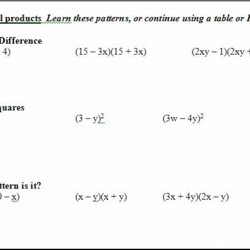 9.3 special products