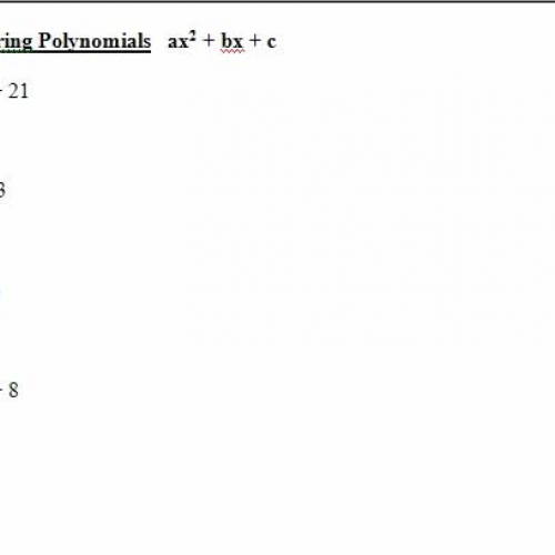 9.5 more complicated factoring