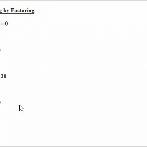 9.6solving by factoring
