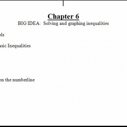 ch.6 basic ineq