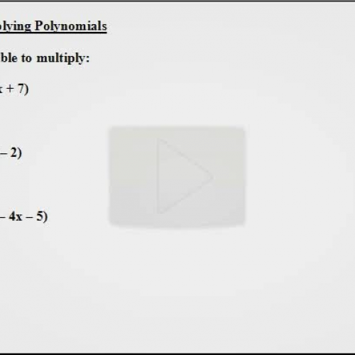 multiplying polynomials with tables