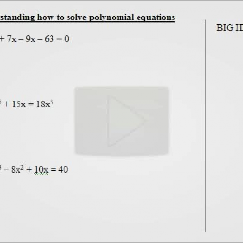 5.4 solving polynomial equations