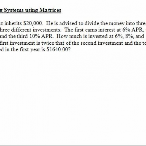 7.3 application using matrix eq