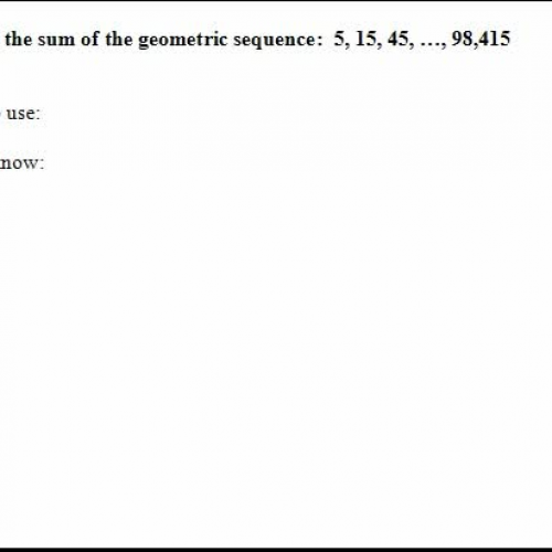 9.5 geometric sum
