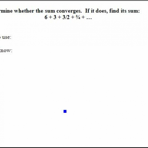 9.5 geometric sum infinite