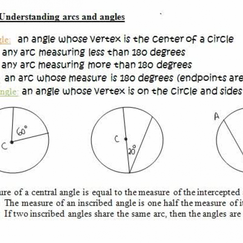 10.2 , 10.4 understanding arcs nd angles
