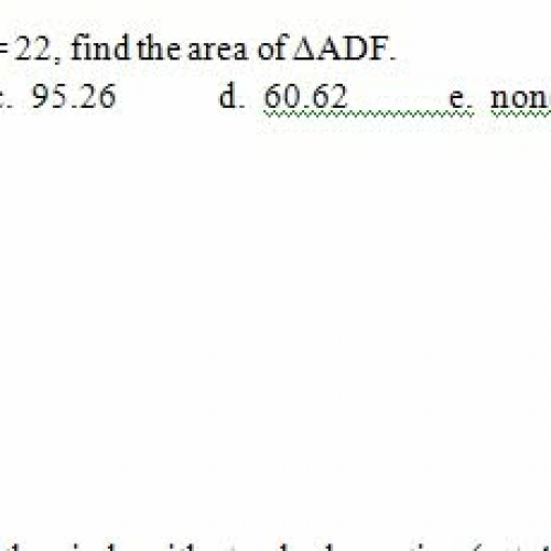 area of triangle no ht 36 0