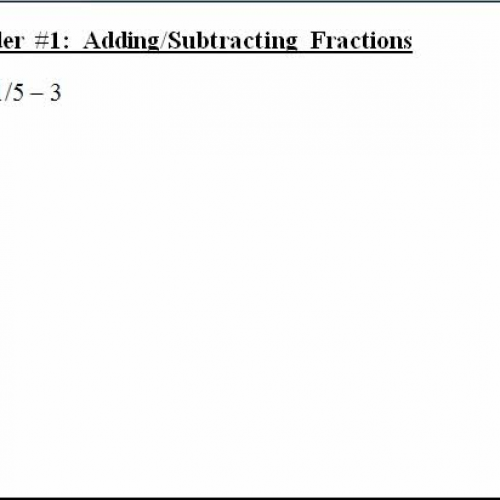 Basic #1 fractions