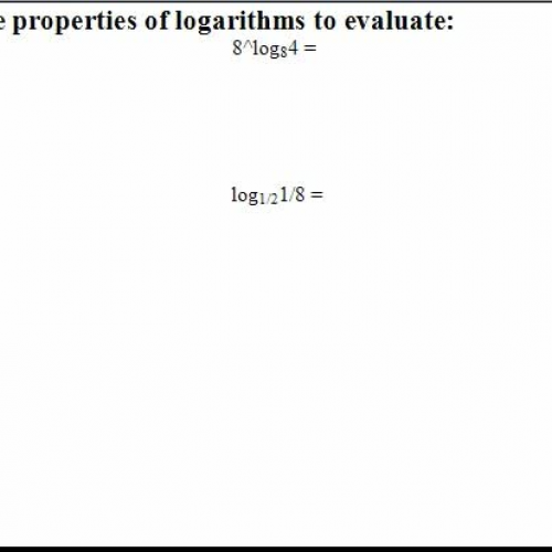 basic properties of logs