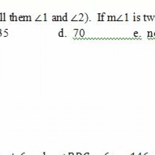 complementary angles unknown (#3)