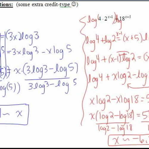 extra credit solving examples