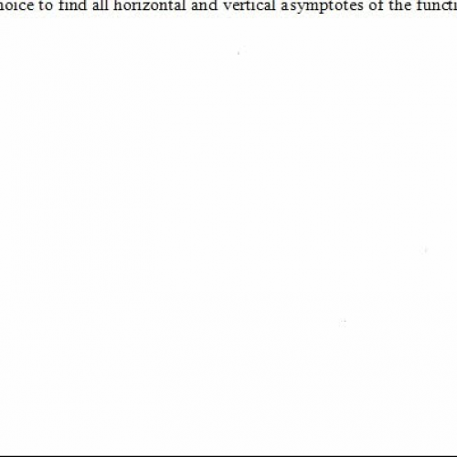 finding asymptotes