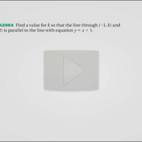 finding missing coordinate parallel lines