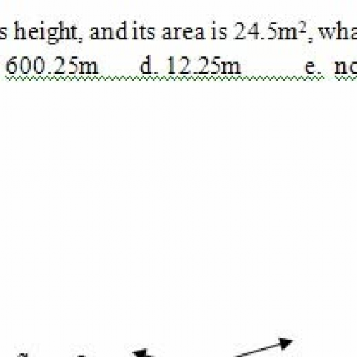 height of triangle given area 5