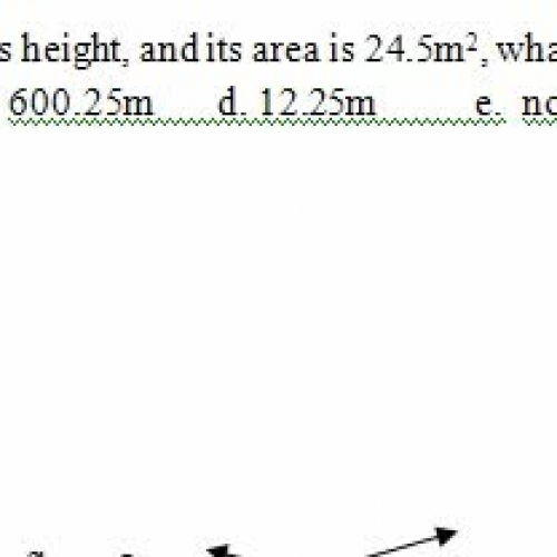 height of triangle given area (#5)